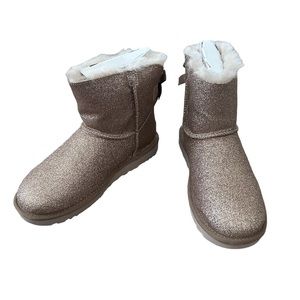 Ugg bronze Bailey bow boots NWOT